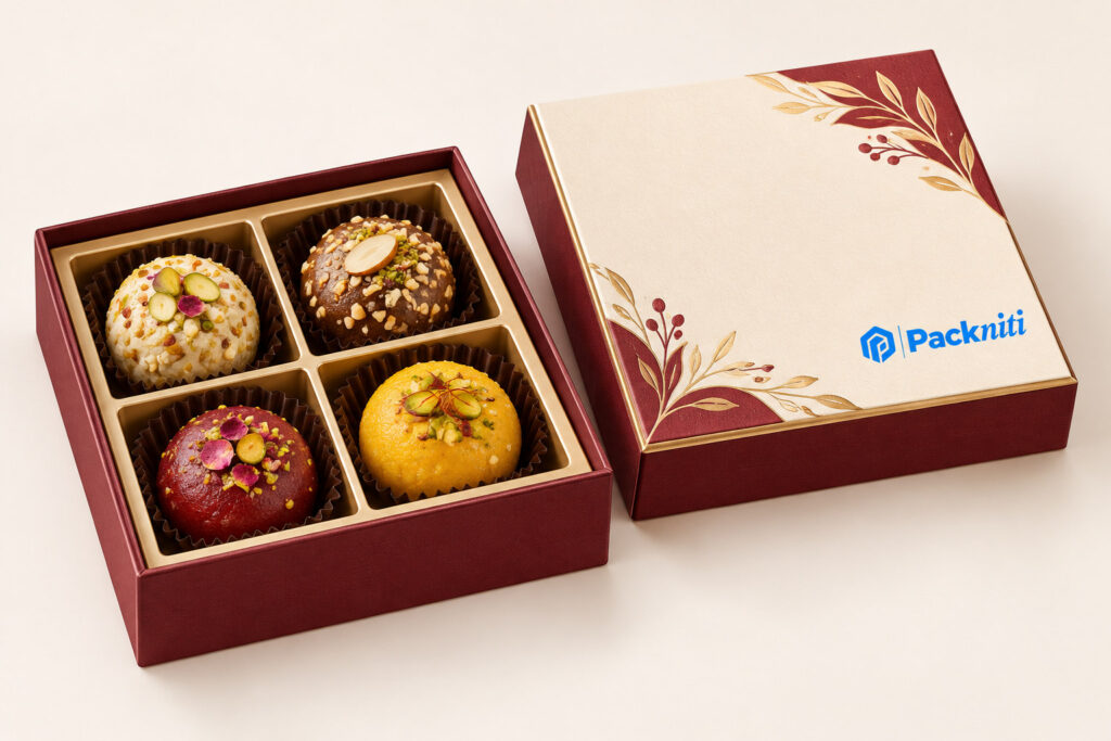 PackNiti packaging mockup: Custom Sweet Box (Style 000003) (PN-PD-000003)