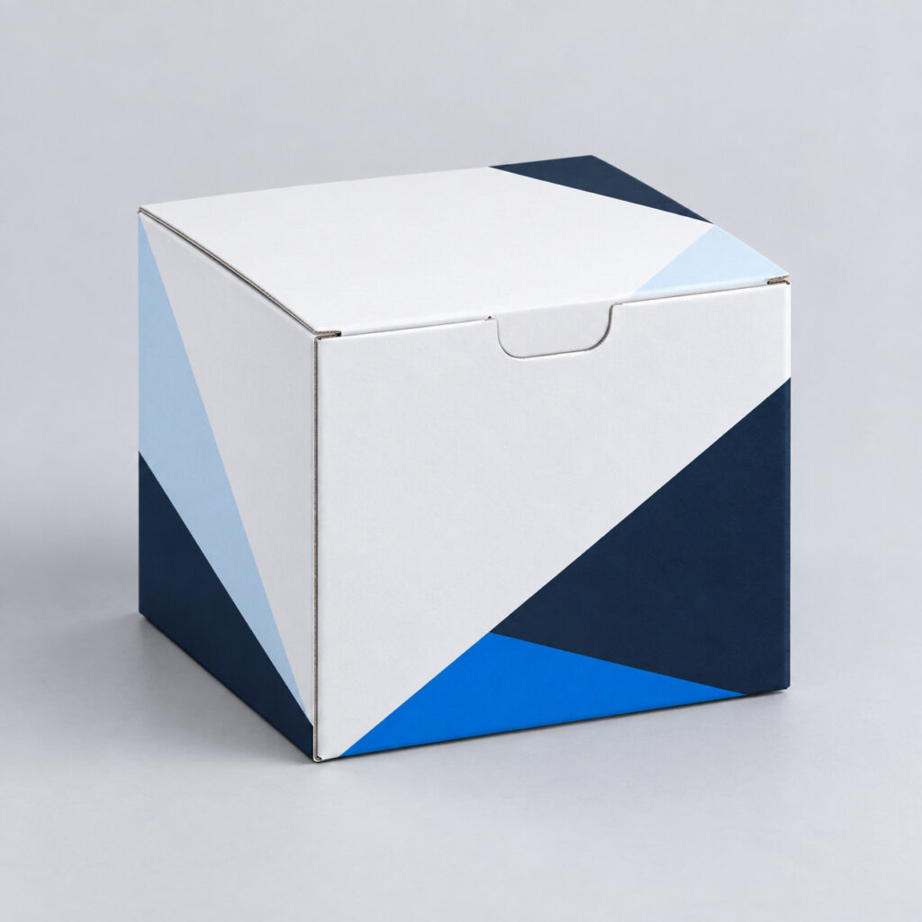 PackNiti packaging mockup: Custom Square Shipping Box (Style 000008) (PN-PD-000008)