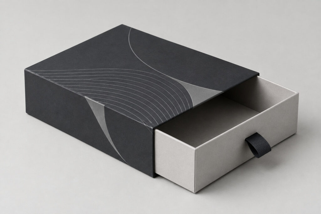 PackNiti packaging mockup: Custom Drawer Gift Box (Style 000019) (PN-PD-000019)