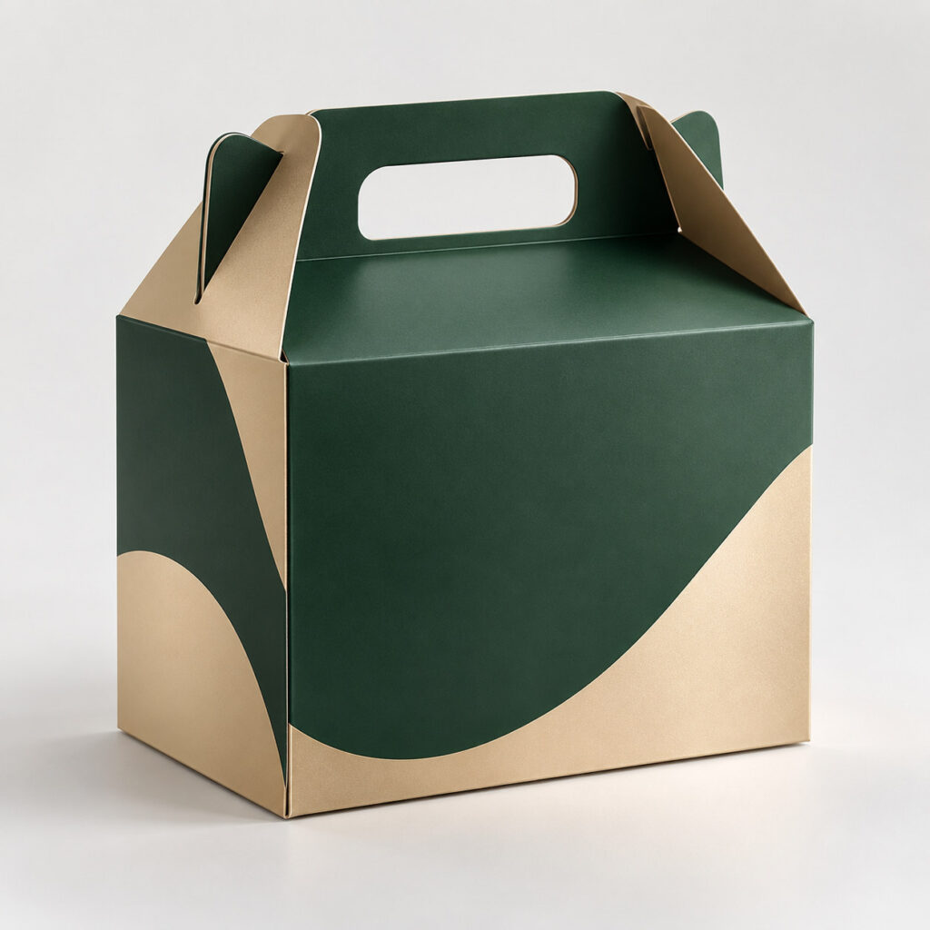 PackNiti packaging mockup: Custom FEFCO 0217 1-2-3 Bottom With Handle Box (PN-PD-000020)