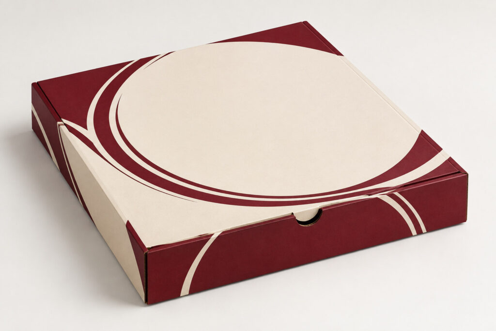 PackNiti packaging mockup: Custom Pizza Box (Style 000024) (PN-PD-000024)