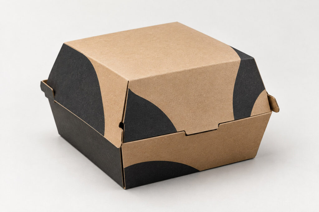 PackNiti packaging mockup: Custom Burger Box (Style 000026) (PN-PD-000026)