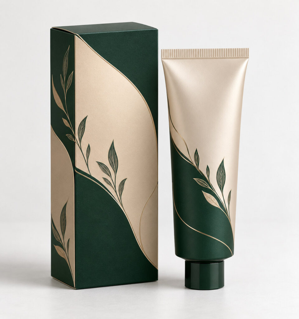 PackNiti packaging mockup: Custom Hand Cream Box (Style 000040) (PN-PD-000040)
