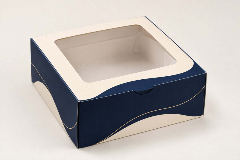 PackNiti packaging mockup: Custom Dessert Box Display (PN-PD-000041)