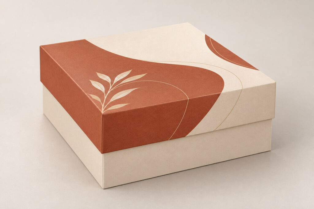 PackNiti packaging mockup: Custom Box With Lid Luxury Box Rigid Box (Style 000047) (PN-PD-000047)