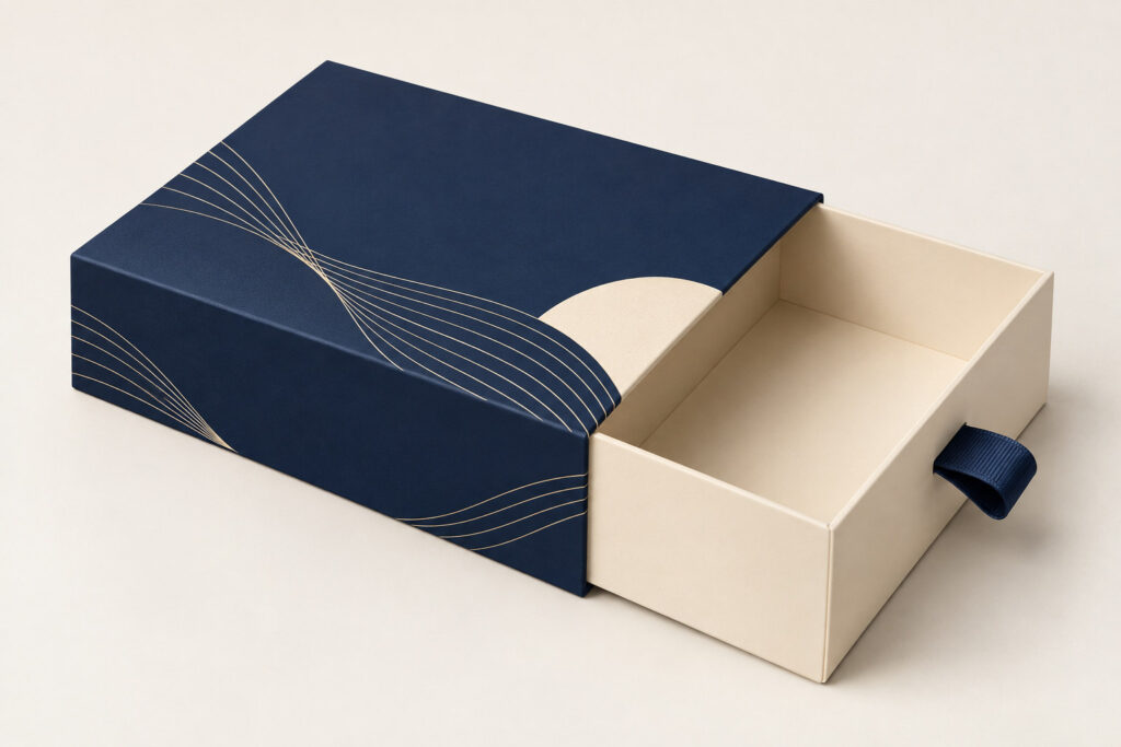 PackNiti packaging mockup: Custom Sliding Surprise Gift Box (PN-PD-000055)
