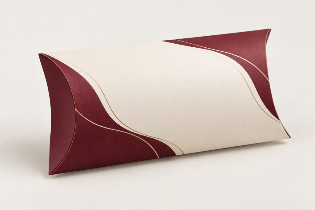 PackNiti packaging mockup: Custom Custom Pillow Box (PN-PD-000064)