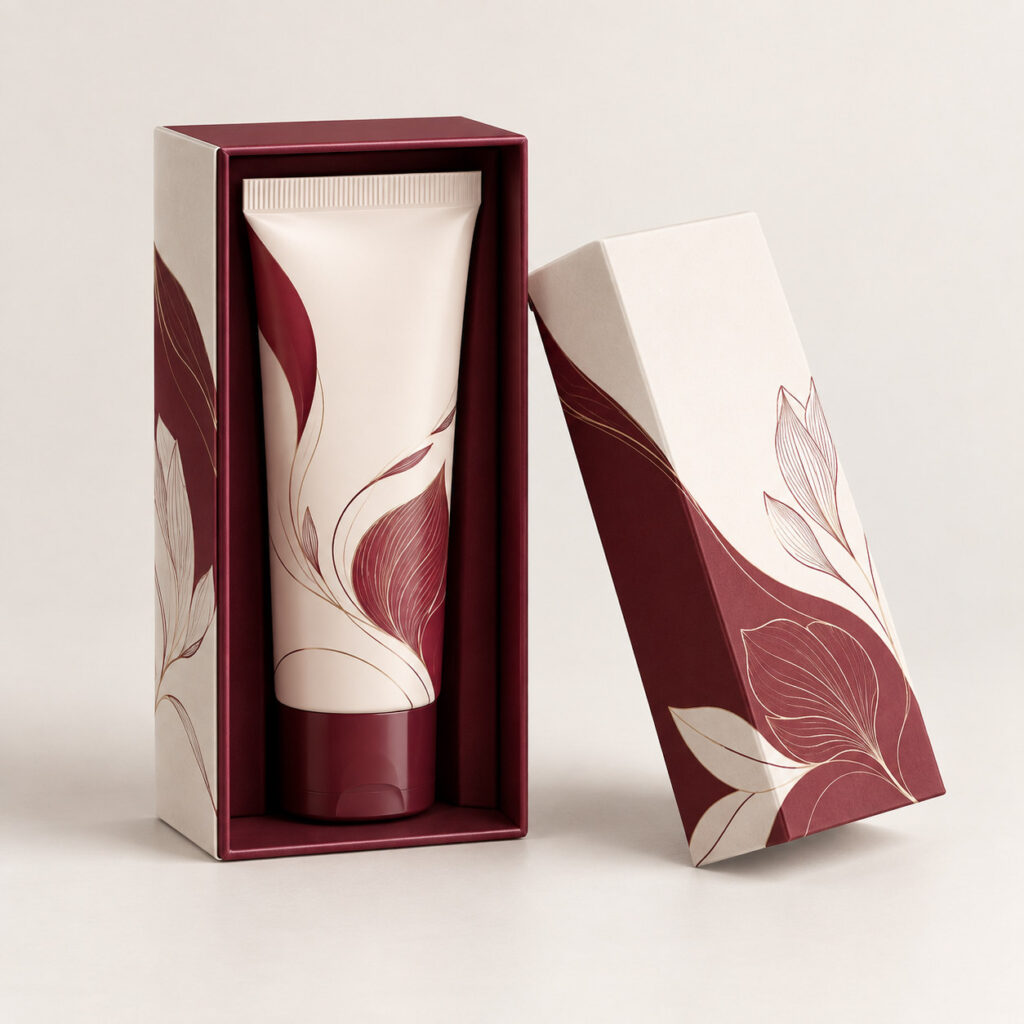 PackNiti packaging mockup: Custom Hand Cream Box With Lid (PN-PD-000074)