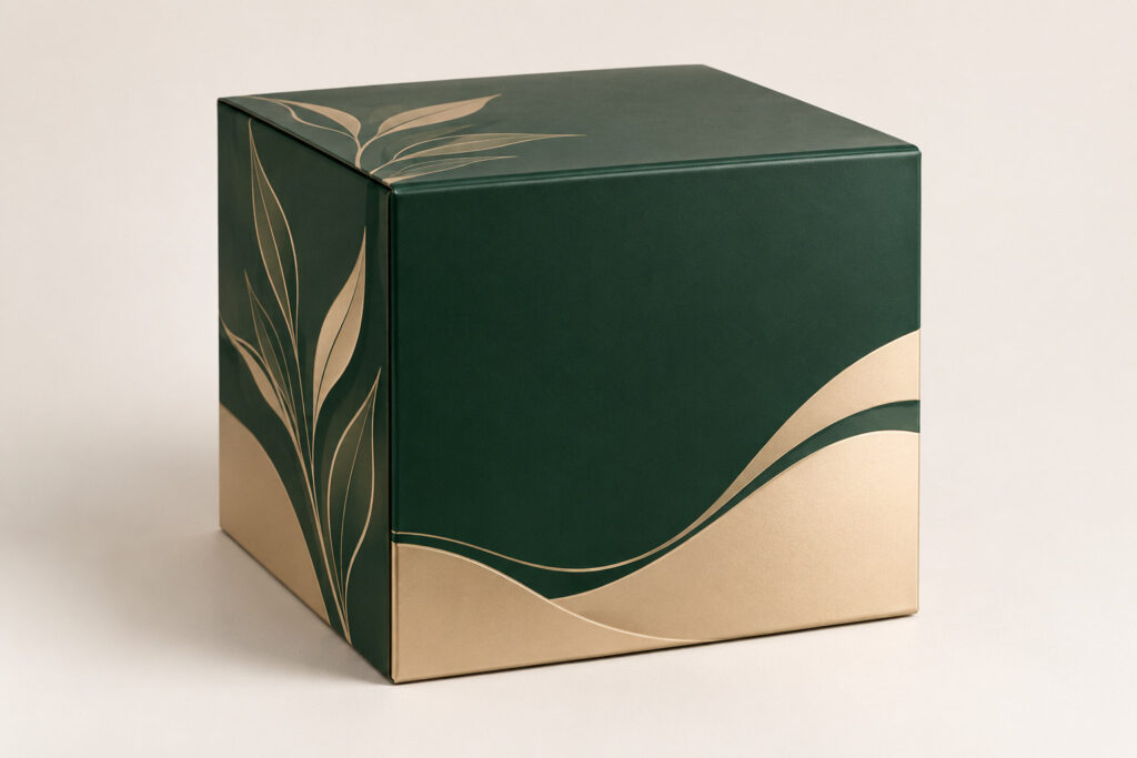 PackNiti packaging mockup: Custom Square Cardboard Box (Style 000080) (PN-PD-000080)