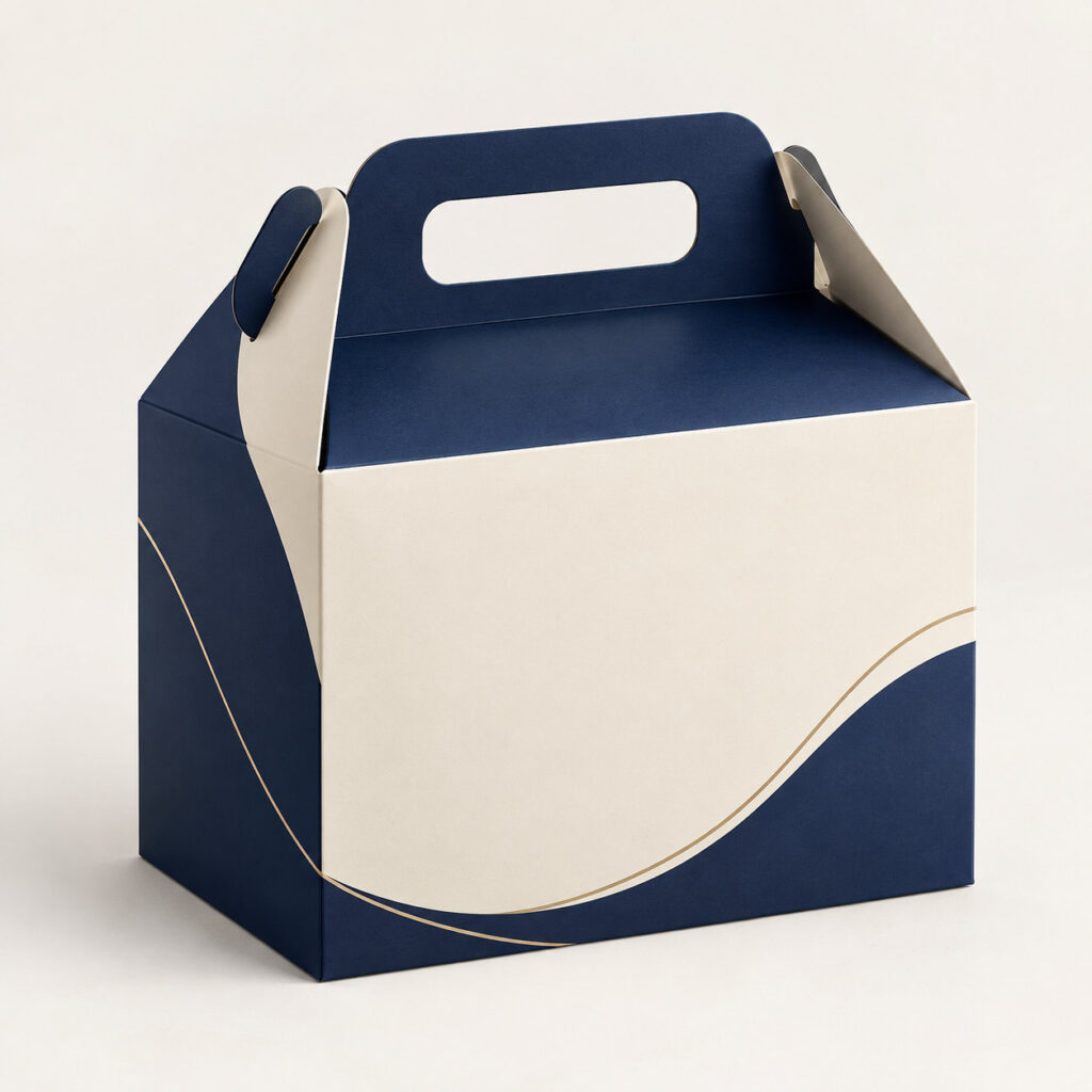 PackNiti packaging mockup: Custom Food Box With Handle (Style 000081) (PN-PD-000081)