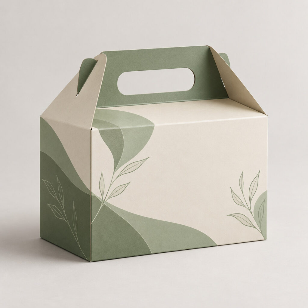 PackNiti packaging mockup: Custom Custom Dimensions Gable Box Folding (PN-PD-000082)