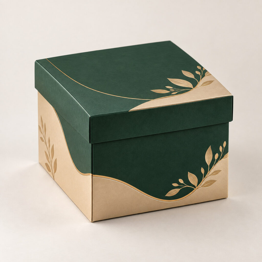 PackNiti packaging mockup: Custom Sweet Box With Lid (PN-PD-000100)