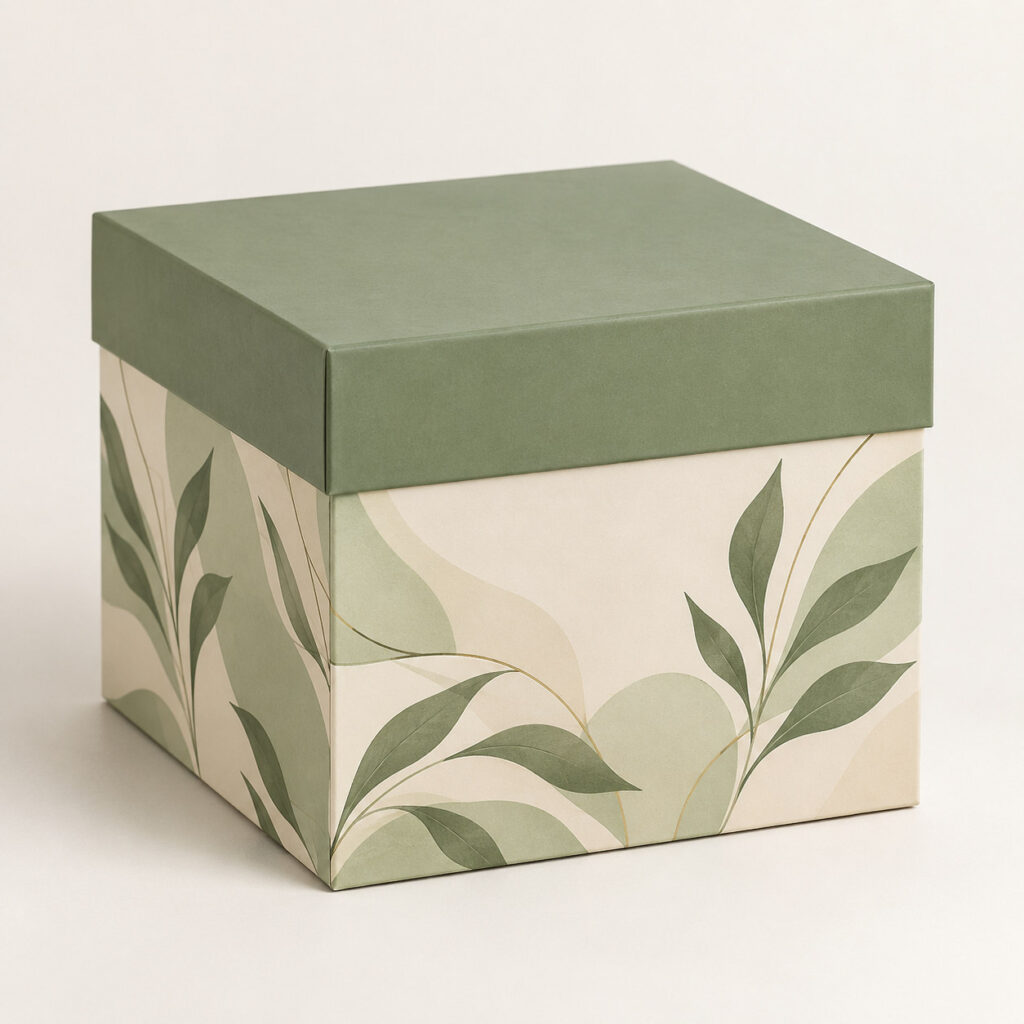PackNiti packaging mockup: Custom Square Gift Box (Style 000122) (PN-PD-000122)