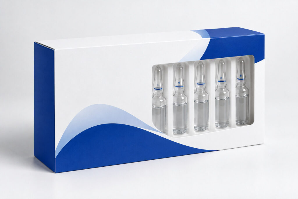 PackNiti packaging mockup: Custom Ampoule Box (PN-PD-000123)
