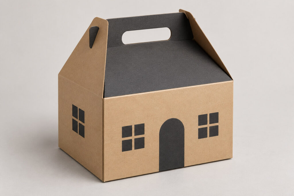 PackNiti packaging mockup: Custom House Gift Box (PN-PD-000126)