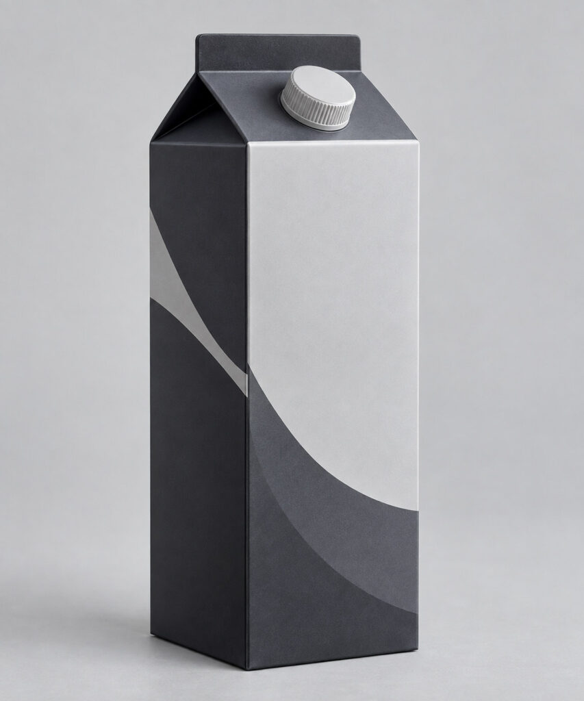 PackNiti packaging mockup: Custom Milk Carton (Style 000129) (PN-PD-000129)