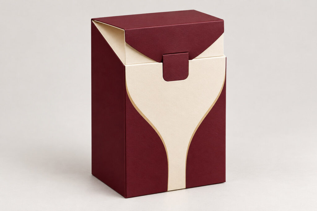 PackNiti packaging mockup: Custom Neck Lock Perfume Box (PN-PD-000134)