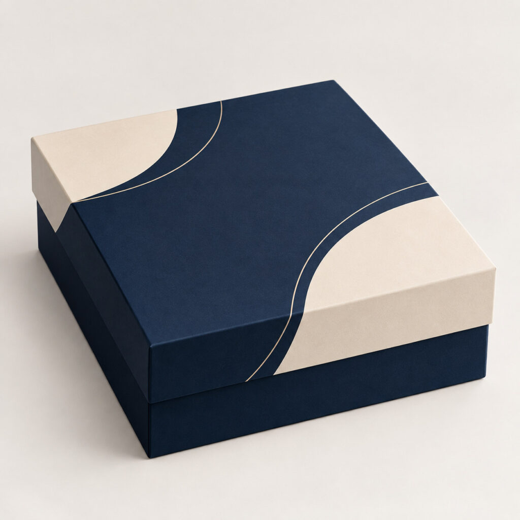 PackNiti packaging mockup: Custom Square Board Game Box With Lid (PN-PD-000135)