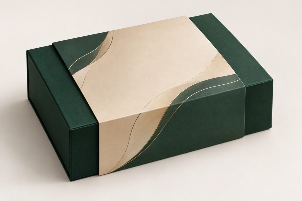 PackNiti packaging mockup: Custom Gift Mailer Box With Sleeve (PN-PD-000150)