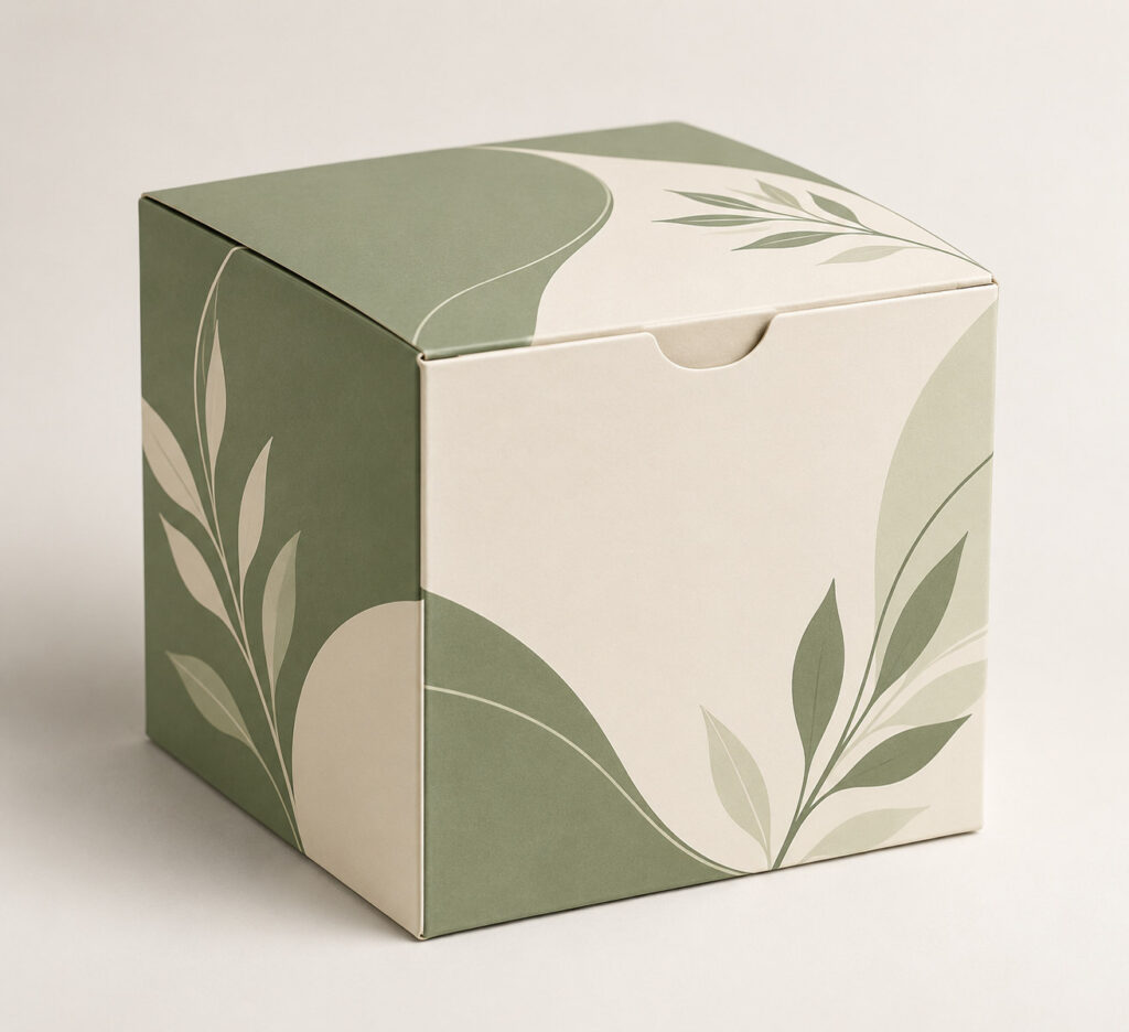 PackNiti packaging mockup: Custom Cube Folding Box (PN-PD-000152)