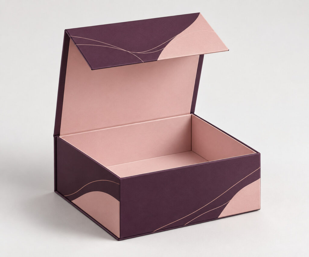 PackNiti packaging mockup: Custom Flip Top Square Magnetic Box (PN-PD-000158)