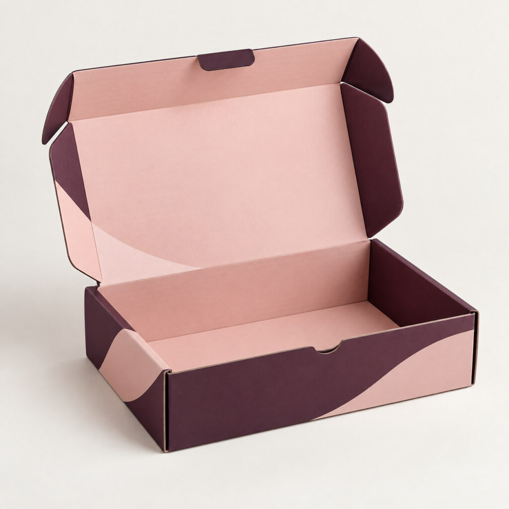 PackNiti packaging mockup: Custom Cardboard Mailer Box With Lock (PN-PD-000168)