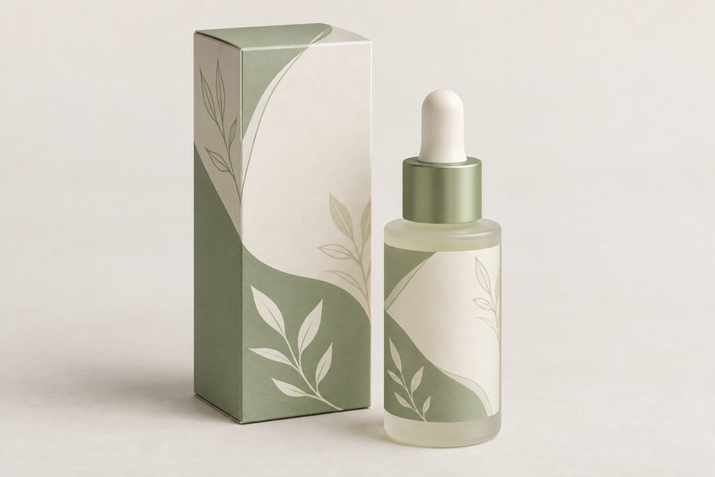 PackNiti packaging mockup: Custom Serum Box Product (PN-PD-000172)