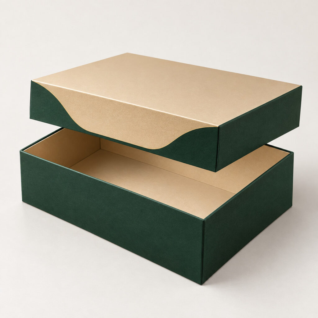 PackNiti packaging mockup: Custom FEFCO 0312 Box With Lid Hoarding Cartons Paper (PN-PD-000180)