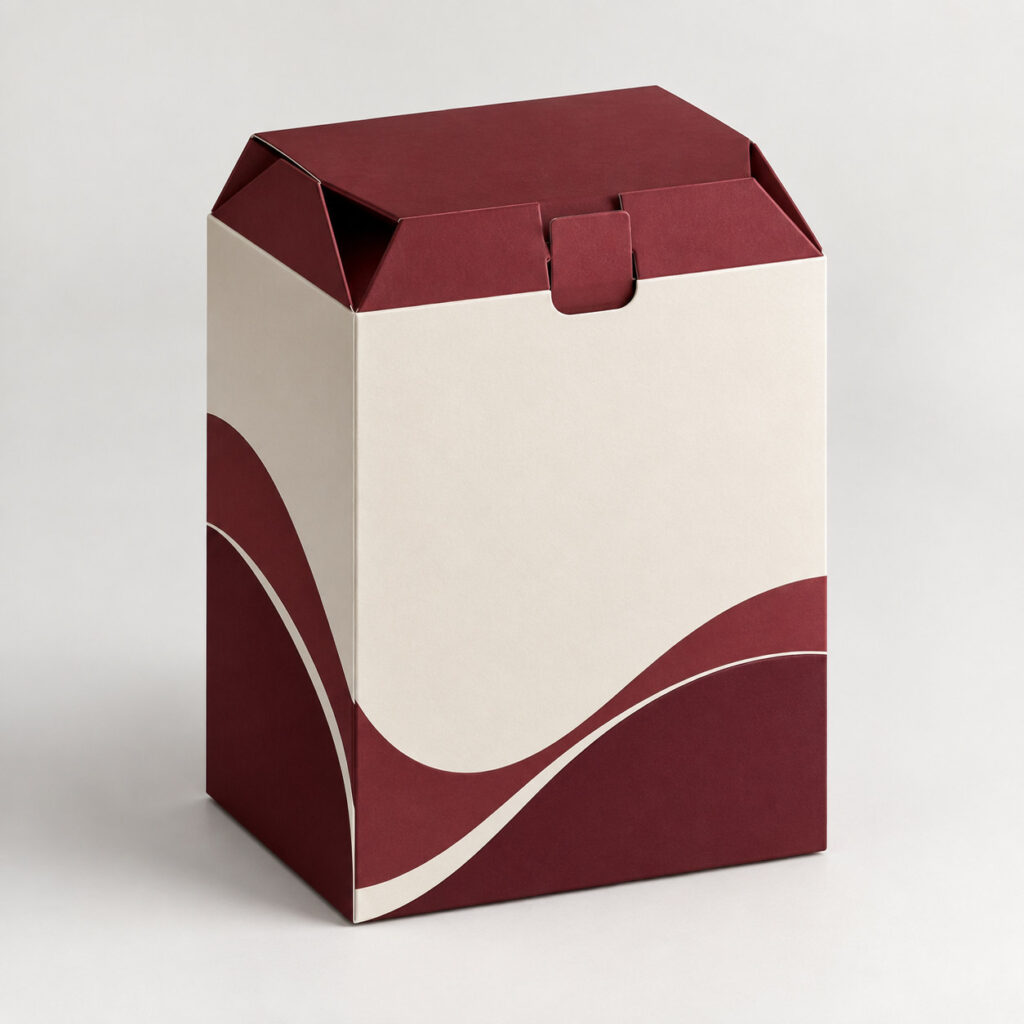 PackNiti packaging mockup: Custom FEFCO 0712 Center Special Slotted Top - Crash Lock (PN-PD-000184)