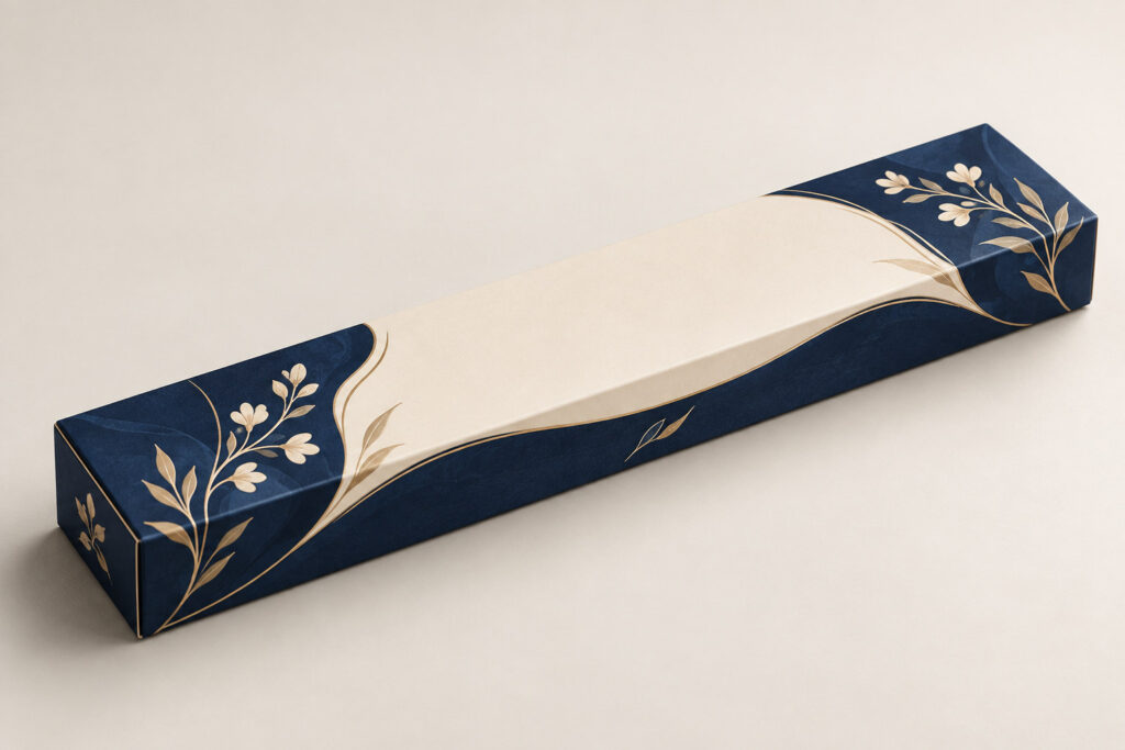 PackNiti packaging mockup: Custom Agarbatti Box (Style 000185) (PN-PD-000185)