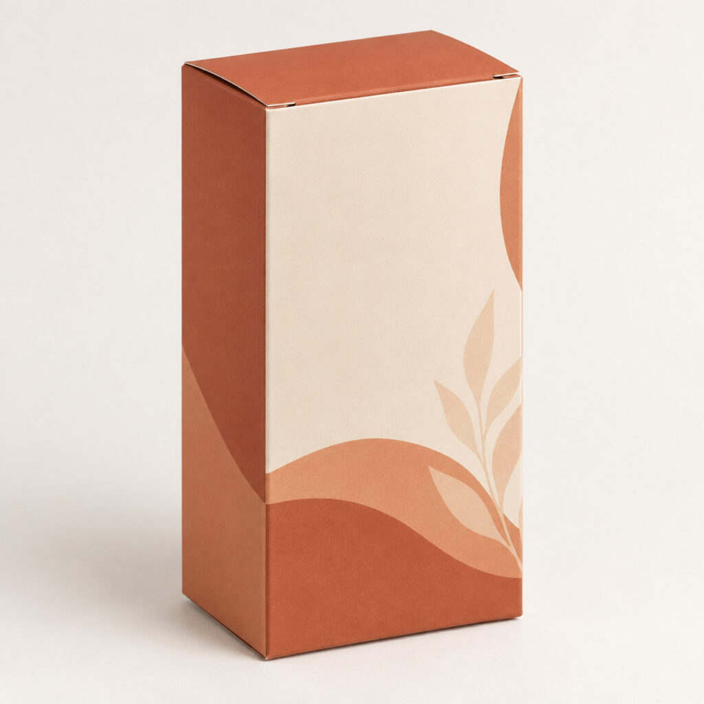 PackNiti packaging mockup: Custom FEFCO 0215 Tuck End Snap Lock Bottom Box (PN-PD-000187)