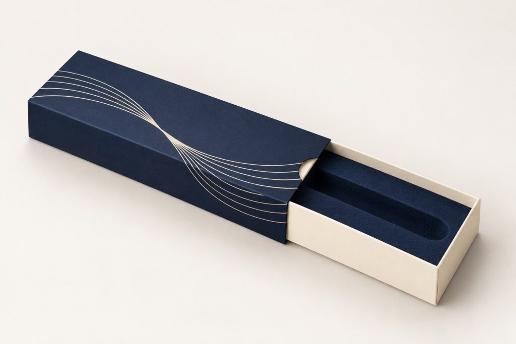 PackNiti packaging mockup: Custom Sleeve Pen Box (PN-PD-000215)