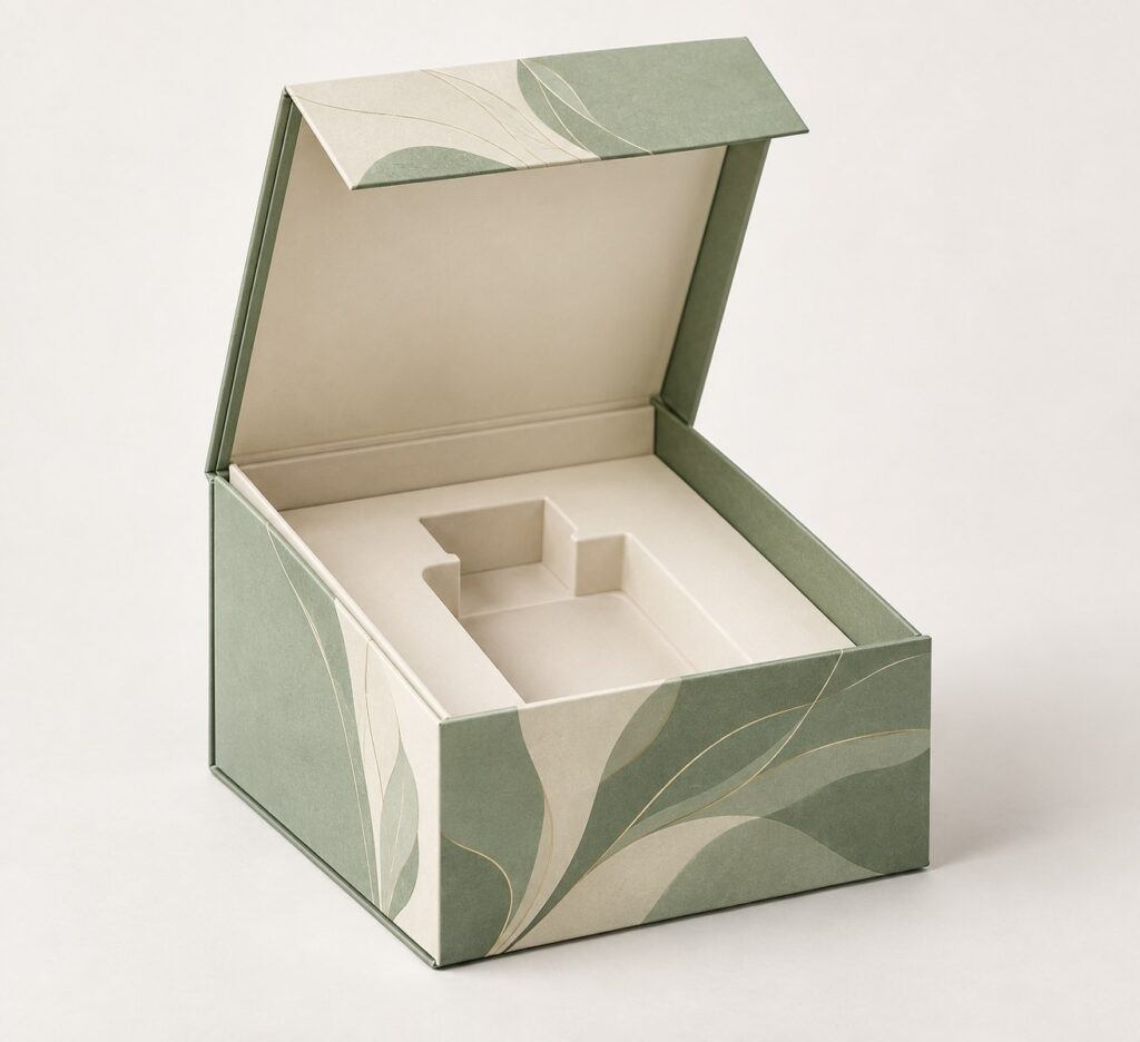 PackNiti packaging mockup: Custom Flip Top Magnetic Perfume Box (PN-PD-000222)