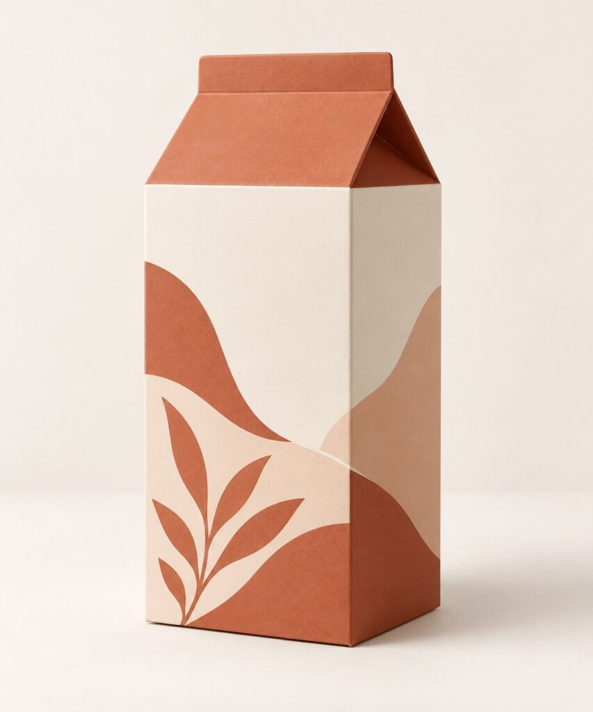 PackNiti packaging mockup: Custom Milk Carton (Style 000227) (PN-PD-000227)