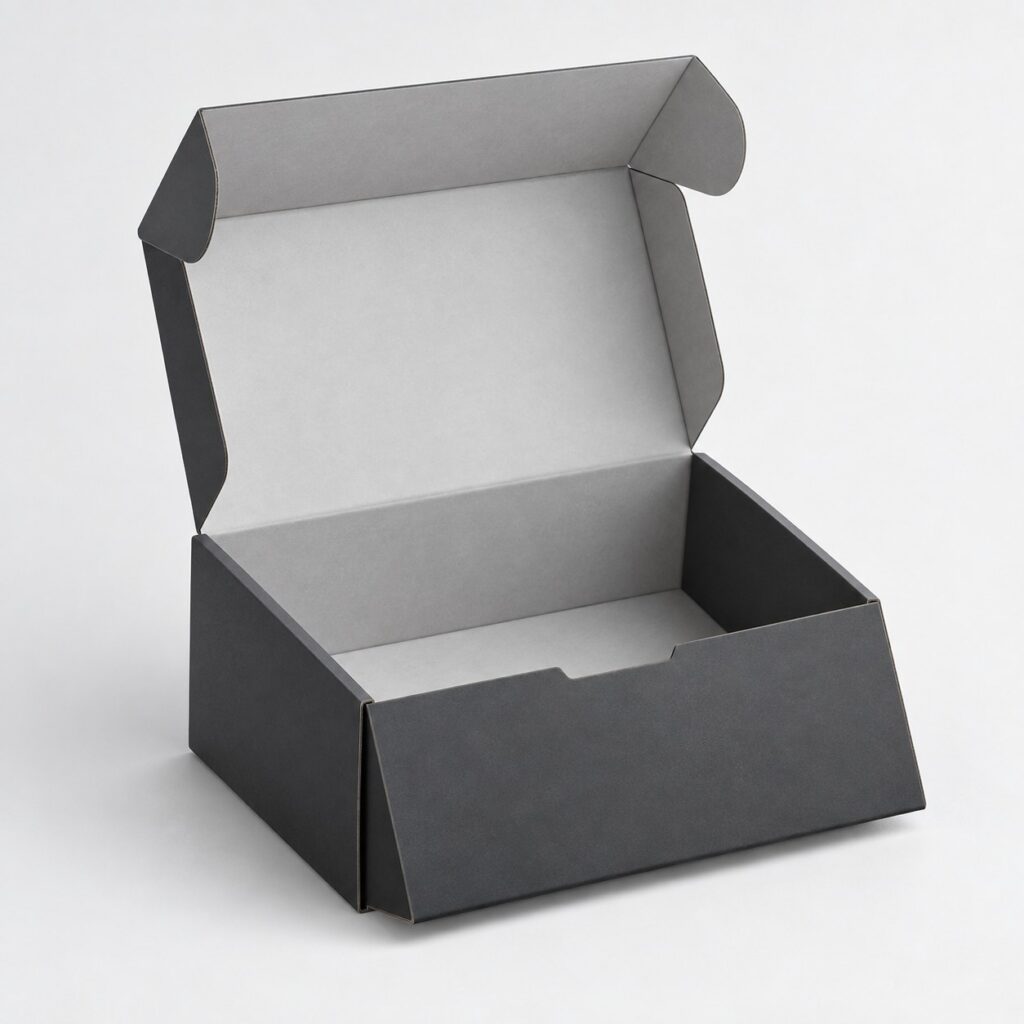 PackNiti packaging mockup: Custom FEFCO 0416 Double Open Clamshell Boxes Flip Top Tuck Front Box (PN-PD-000239)