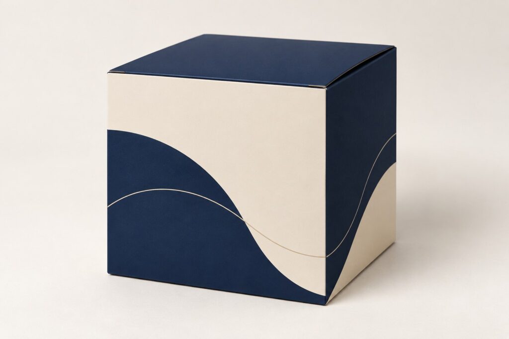 PackNiti packaging mockup: Custom Cube Box (PN-PD-000241)