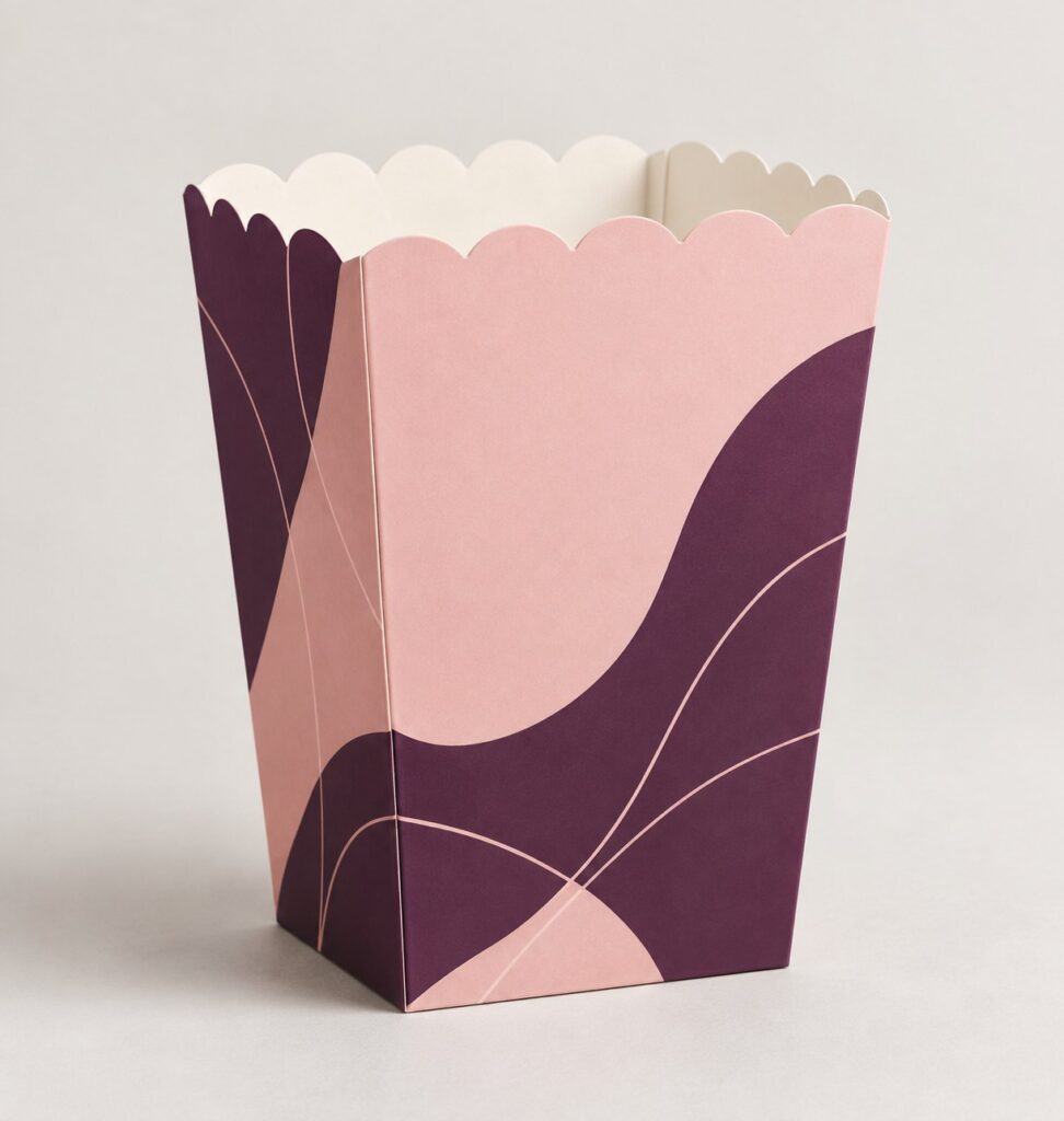 PackNiti packaging mockup: Custom Popcorn Box (PN-PD-000248)