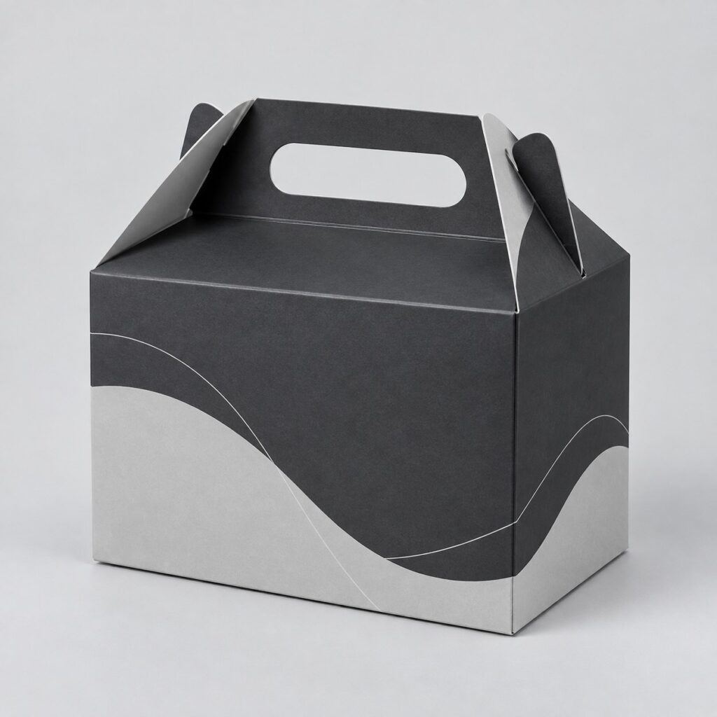 PackNiti packaging mockup: Custom Gable Food Box (PN-PD-000249)