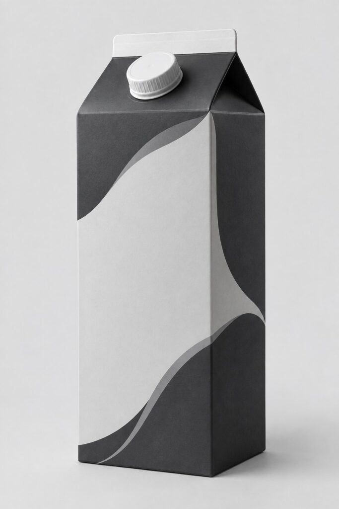 PackNiti packaging mockup: Custom 1000ml Milk Carton (PN-PD-000259)