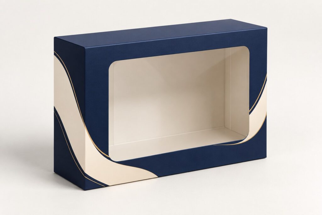 PackNiti packaging mockup: Custom Gift Box With Window (Style 000271) (PN-PD-000271)