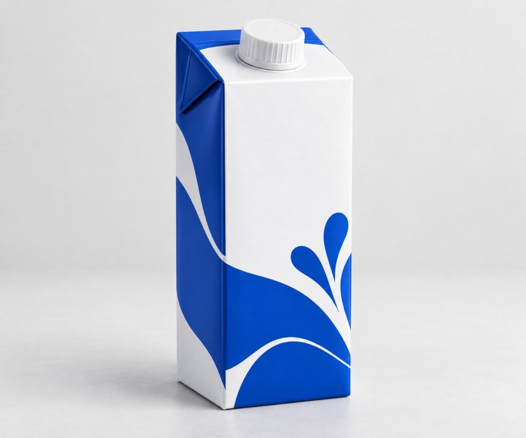 PackNiti packaging mockup: Custom 200ml Juice Carton (Style 000283) (PN-PD-000283)