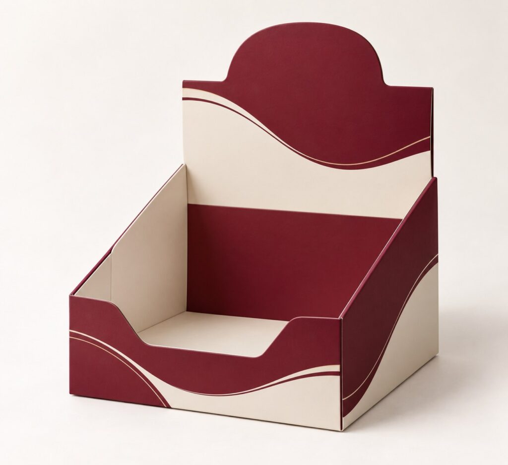 PackNiti packaging mockup: Custom Pos Display Box (Style 000284) (PN-PD-000284)