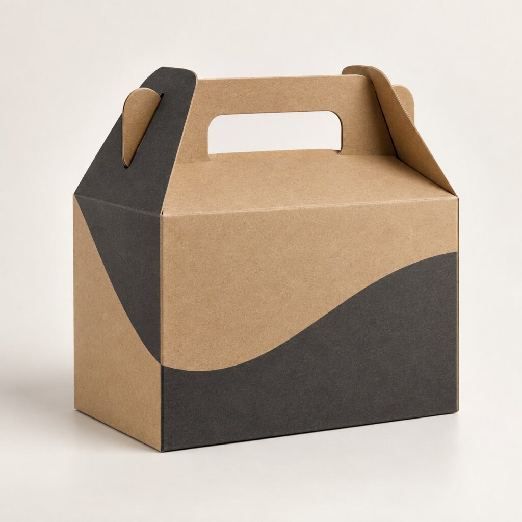 PackNiti packaging mockup: Custom Gable Box Non-adhesive Cover (PN-PD-000286)