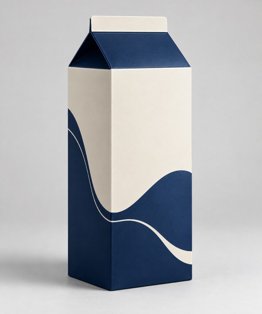 PackNiti packaging mockup: Custom Milk Carton (Style 000295) (PN-PD-000295)