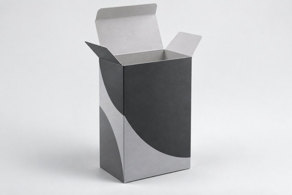 PackNiti packaging mockup: Custom Back Open Boxes Auto Lock Bottom Cartridge (PN-PD-000299)