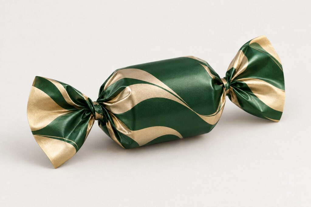 PackNiti packaging mockup: Custom Twist Wrap Candy Packaging (Style 000300) (PN-PD-000300)