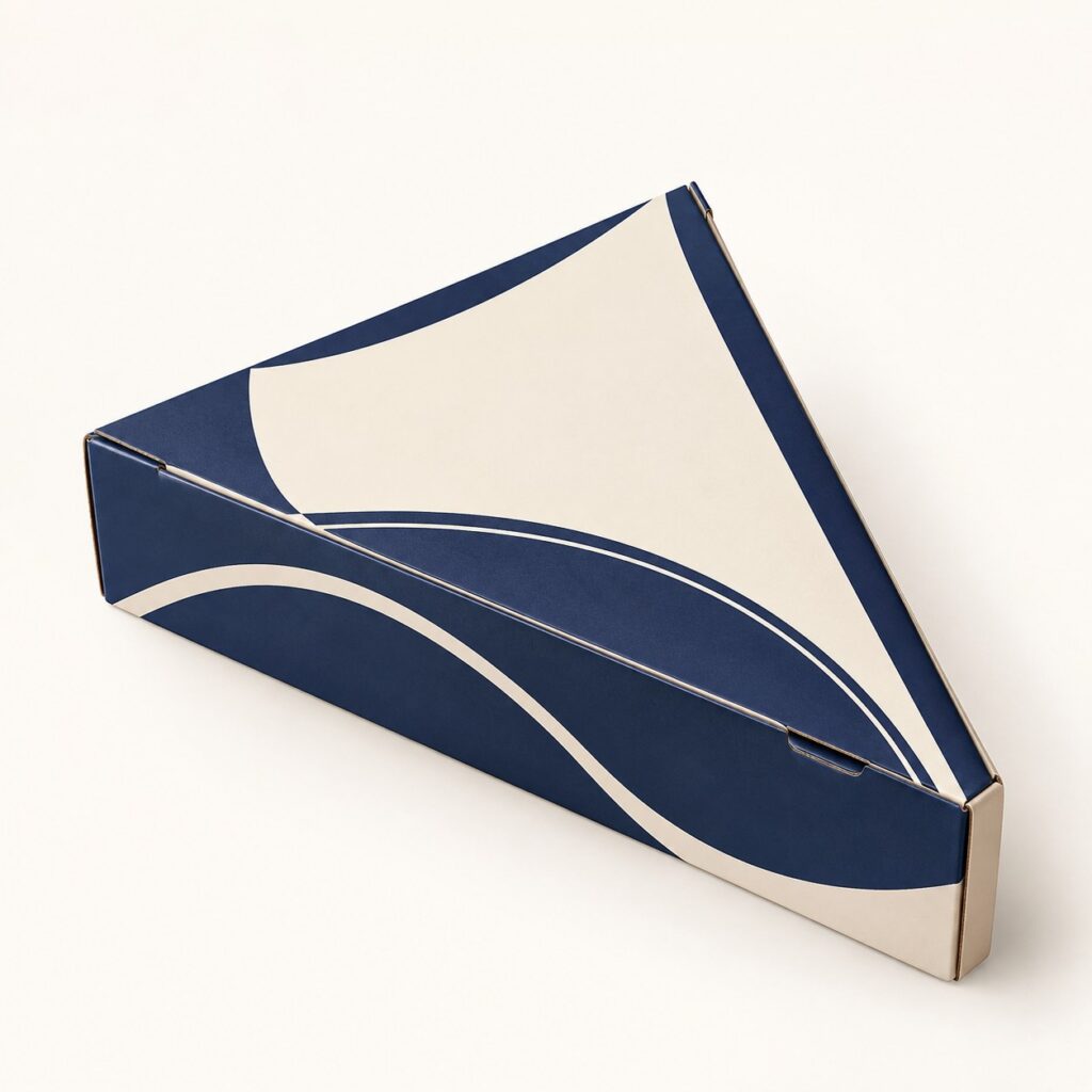 PackNiti packaging mockup: Custom Triangle Pizza Box (Style 000305) (PN-PD-000305)
