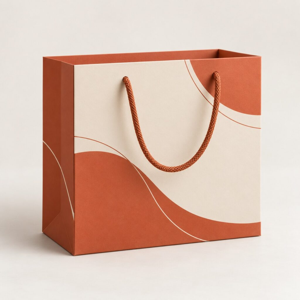 PackNiti packaging mockup: Custom Paper Box With Rope Handles (PN-PD-000307)