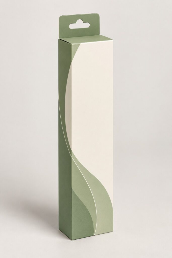 PackNiti packaging mockup: Custom Hanging Slim Tall Display Box (PN-PD-000312)