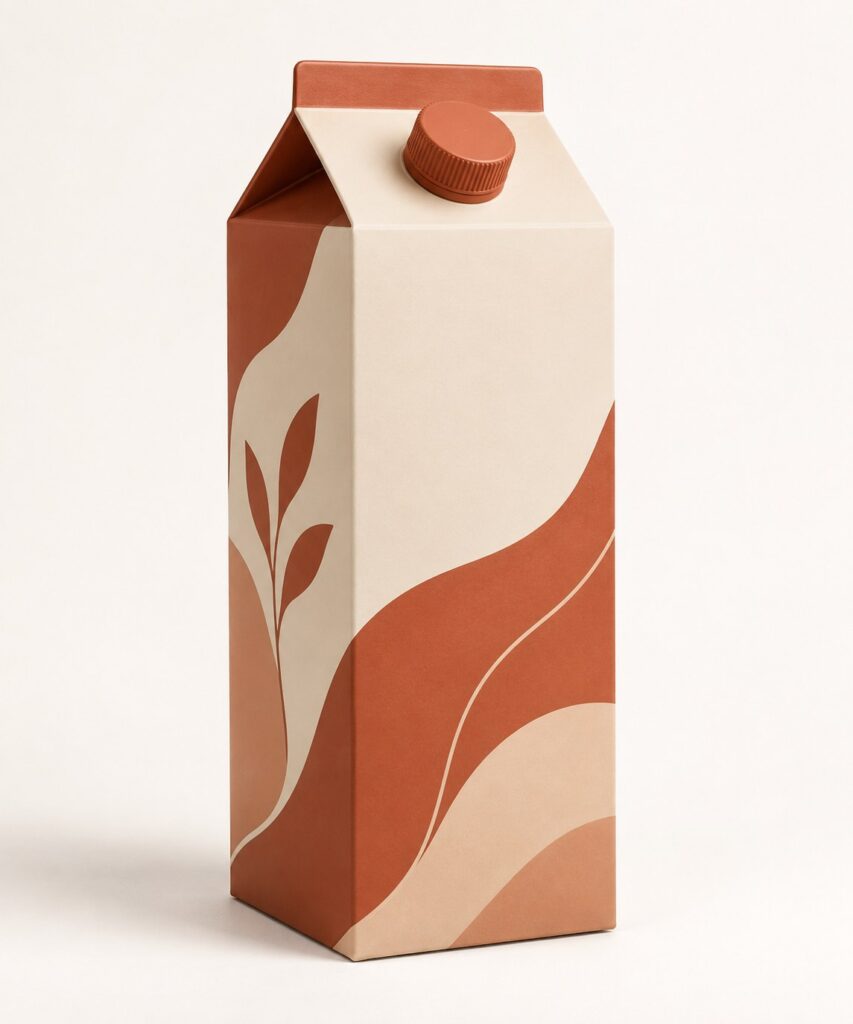 PackNiti packaging mockup: Custom Milk Box (Style 000317) (PN-PD-000317)